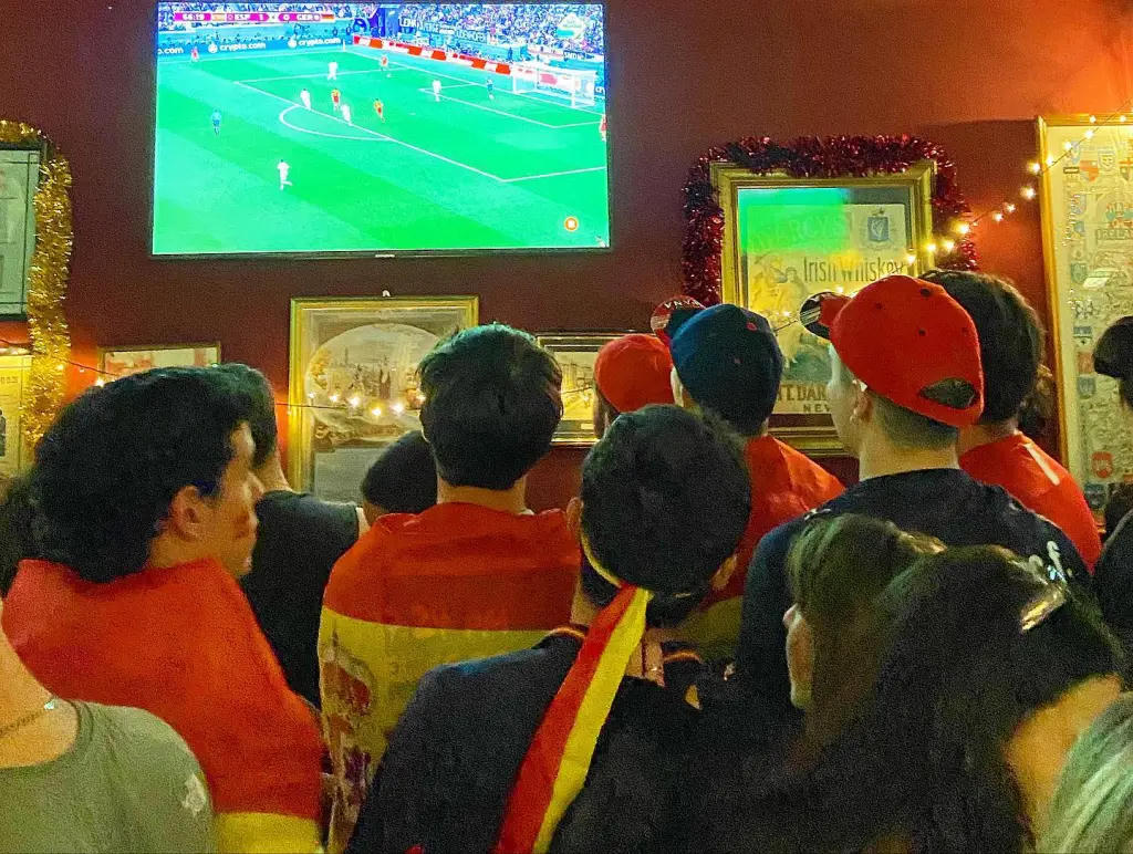 St. Patrick's Irish Pub Valencia – fans watching the match